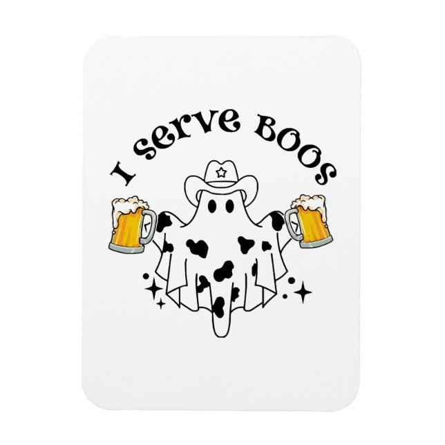 Íman Eu sirvo Boos! Barman assustador  (Vertical)
