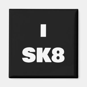 Íman Eu Sk8 ! Camisa de Skate Para Menino e Menina Skat