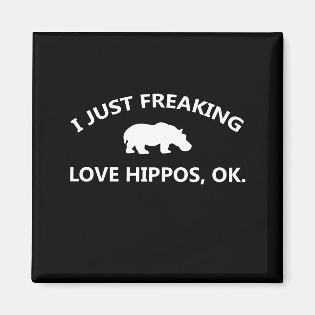 Íman Eu Só Amo Preguiçoso Hippos Gift (Frente)
