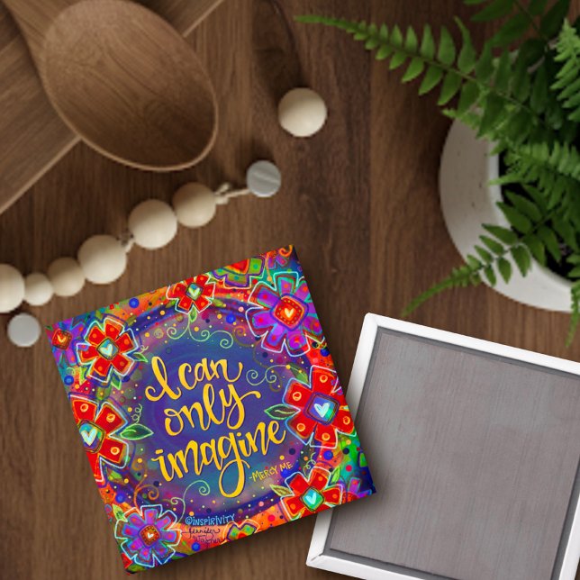 Íman "Eu Só Posso Imaginar" Imagem de Inspirividade (Criador carregado)