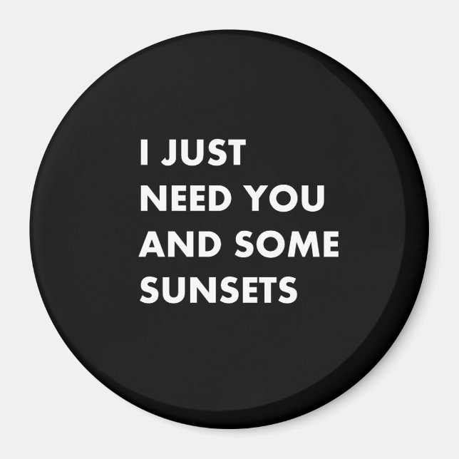 Íman Eu só preciso de você e alguns pôrs do sol (Frente)