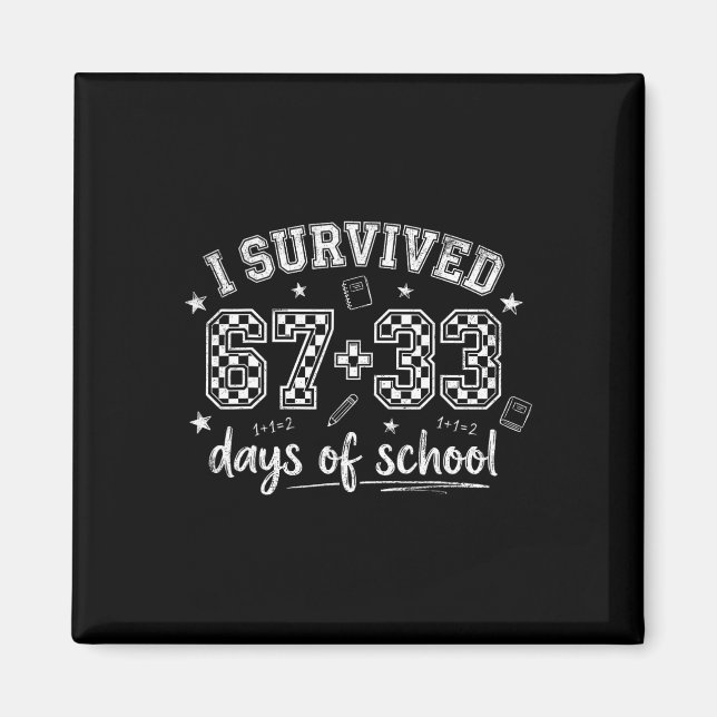 Íman Eu Sobrevivi 67 33 Dias De Escola Professor Engraç (Frente)