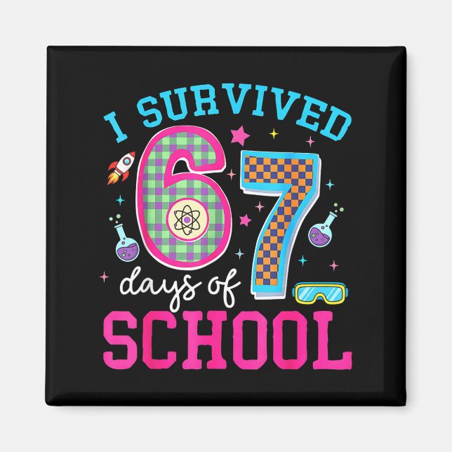 Íman Eu Sobrevivi 67 Dias De Escola Meme Seis Sete Prof (Frente)