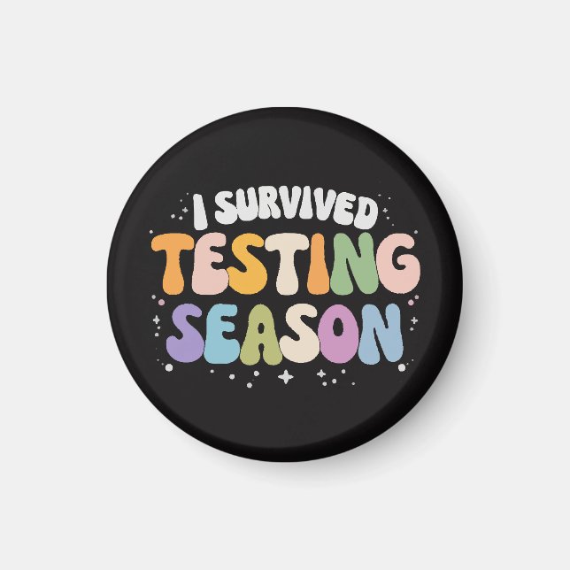 Íman Eu Sobrevivi à Temporada de Testes Humor Escolar (Frente)