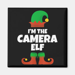 Íman Eu sou a família Camera Elf Pajama Homem de Natal