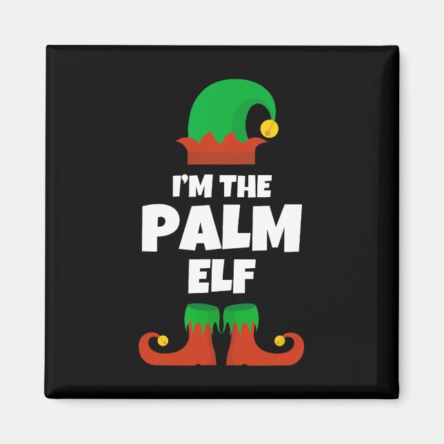 Íman Eu sou a família Palm Elf Pajama Natal Bea Engraça (Frente)