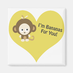 Íman Eu sou Bananas para você, macaco