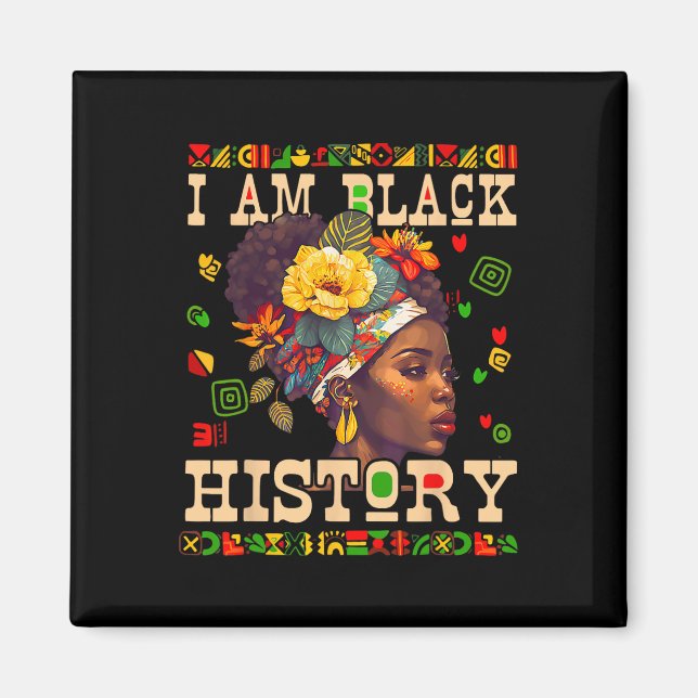 Íman Eu Sou Celebração do Mês da História Negra Afro-Am (Frente)
