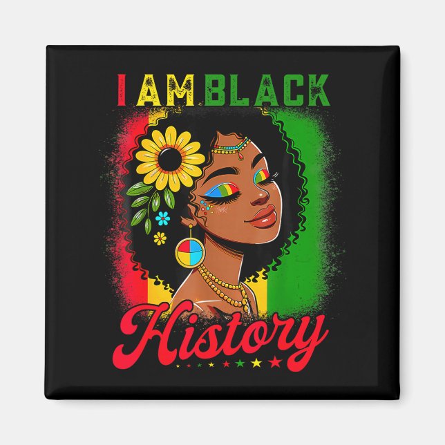 Íman Eu Sou História Negra Garotas Negras Mulheres Hist (Frente)