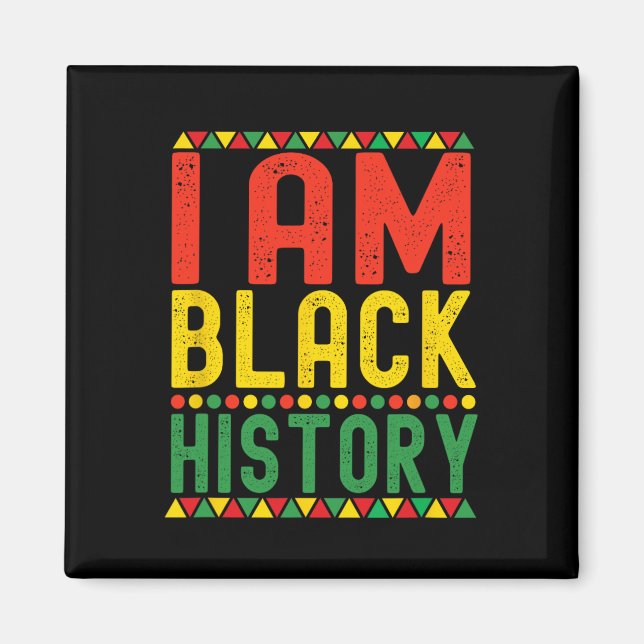 Íman Eu Sou História Negra Mês da História Afro-America (Frente)