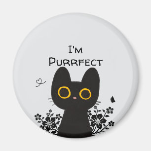 Íman Eu Sou Ímã de Gato Preto Fofo Perfeito