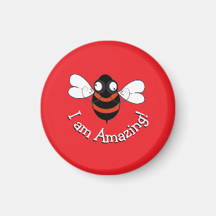 Íman Eu Sou Incrível! Ímã - Fundo Vermelho