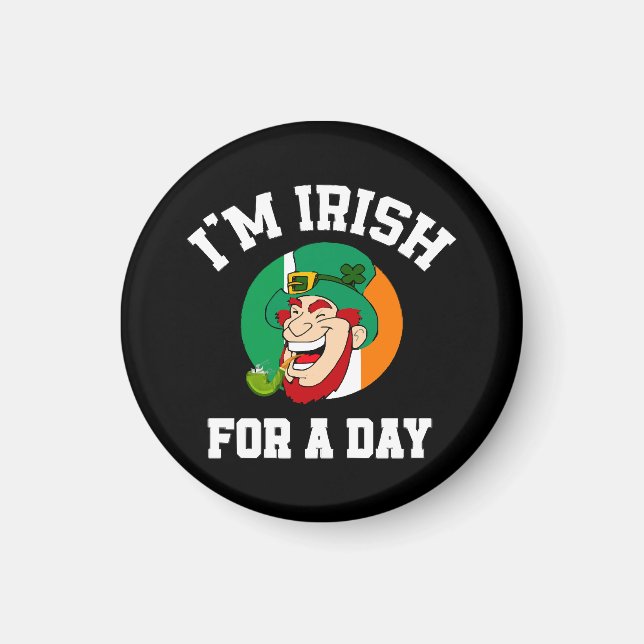 Íman Eu sou irlandês por um dia. (Frente)