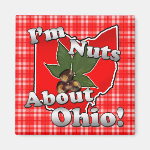 Íman Eu sou loucos sobre Ohio, porca engraçada do
