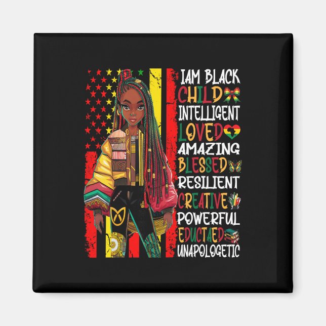 Íman Eu Sou Mês da História da Criança Negra Afro-Ameri (Frente)