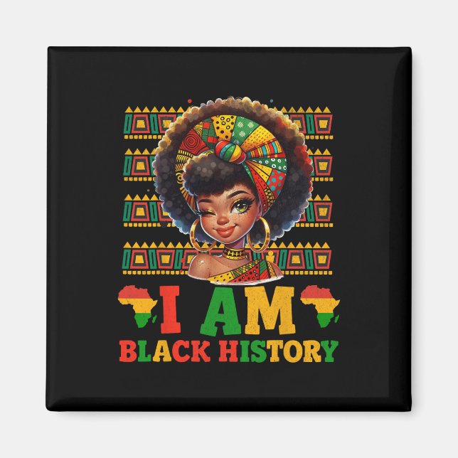 Íman Eu Sou Mês da História Negra Adolescentes Crianças (Frente)