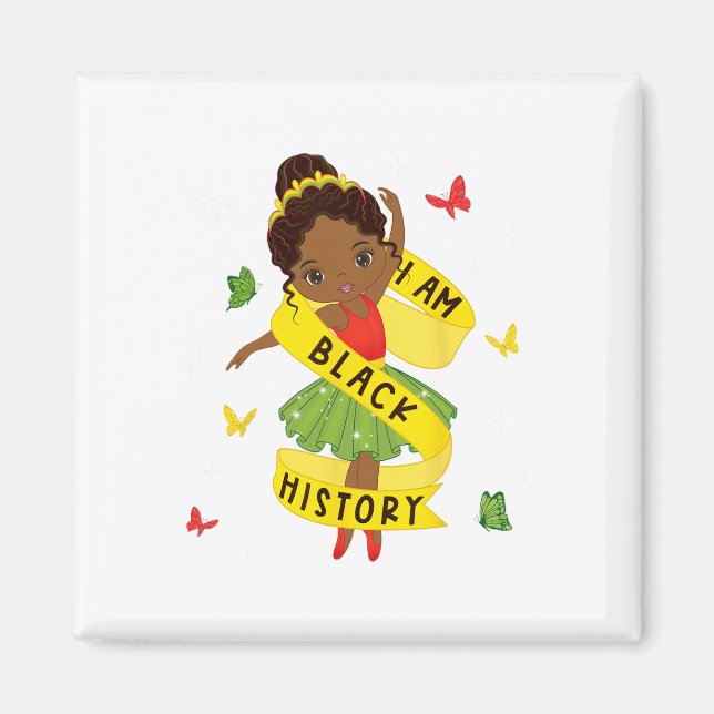 Íman Eu Sou Mês da História Negra Afro Africano Llet Da (Frente)
