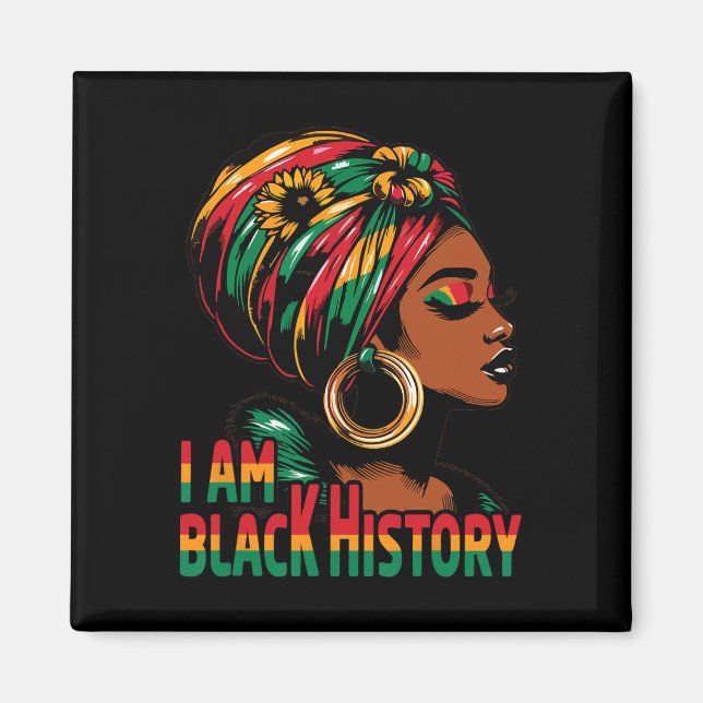 Íman Eu Sou Mês da História Negra Afro-Americano Junete (Frente)