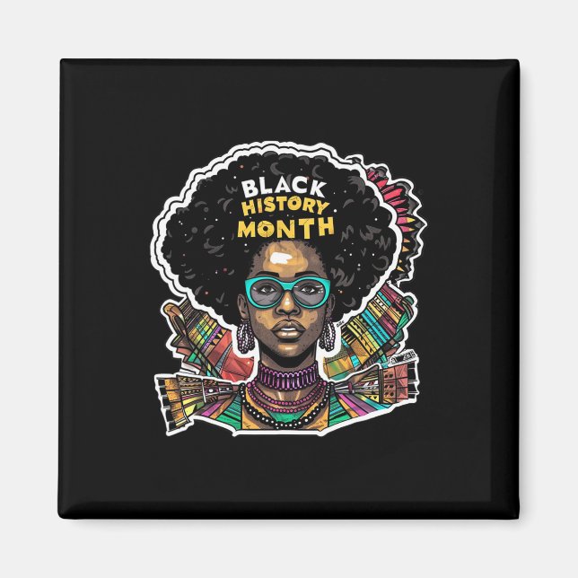Íman Eu Sou Mês da História Negra Orgulho Africano Punh (Frente)