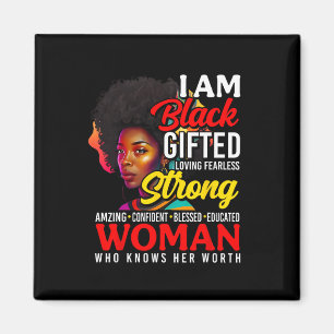 Íman Eu sou Mulher Negra Super Dotada Negra Menina Negr