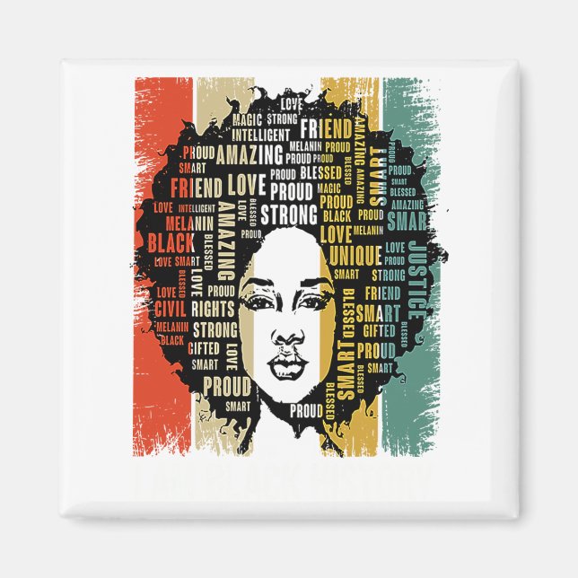 Íman Eu Sou Mulheres Meninas História Negra Mês da Hist (Frente)