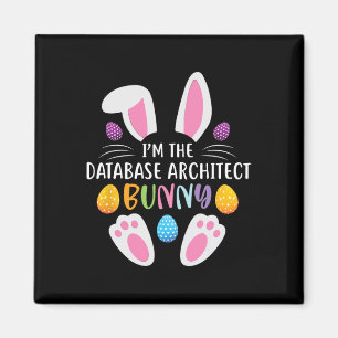 Íman Eu sou o Arquiteto Databyse Bunny Dia de Páscoa En