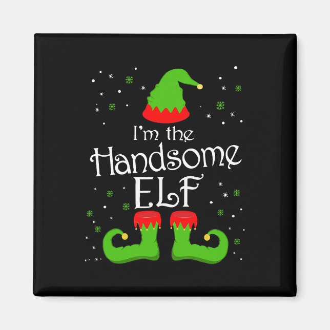 Íman Eu sou o Elfo Elf Tee Family Matching Group Elf (Frente)