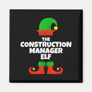 Íman Eu Sou O Gerente De Construção Elf Família Pijama 