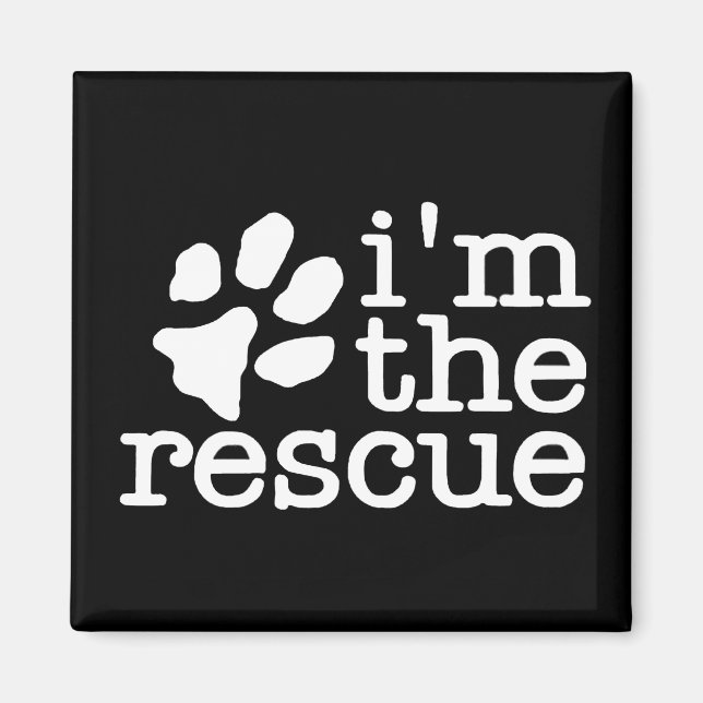 Íman Eu sou o salvamento - Imagem de Pet Adotion Paw Ma (Frente)