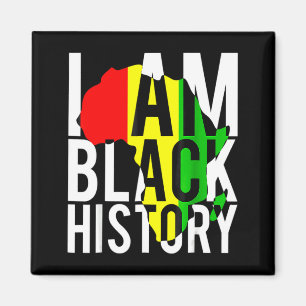 Íman Eu Sou Orgulho do Mês da História Negra Camiseta