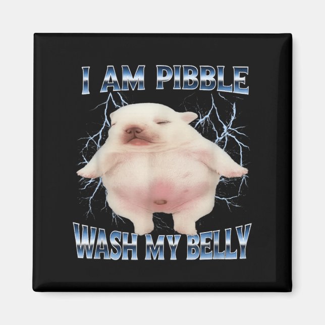 Íman Eu Sou Pibble Lave Minha Barriga Cachorro Engraçad (Frente)