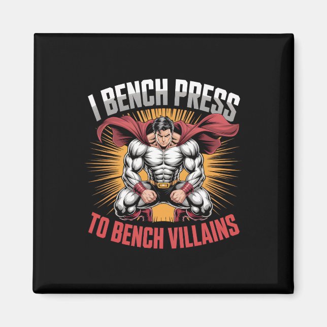 Íman Eu Sou Presente Em Bench Villains Anime Hero Gym M (Frente)