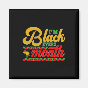 Íman Eu Sou Preto Camisa Mês da História Negra Todos os