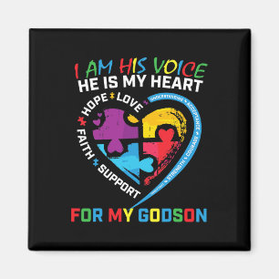 Íman Eu Sou Sua Voz Godson Autismo Consciência Madrinha