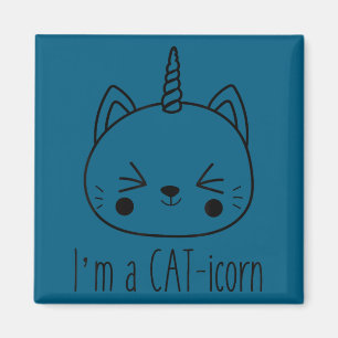 Íman Eu sou um gato-icórnio adorável gato engraçado uni