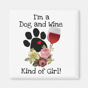 Íman Eu sou um tipo do cão e do vinho do ímã da meni