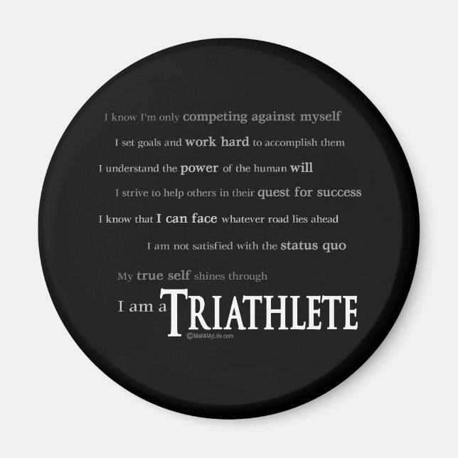 Íman Eu sou um Triatleta (Frente)