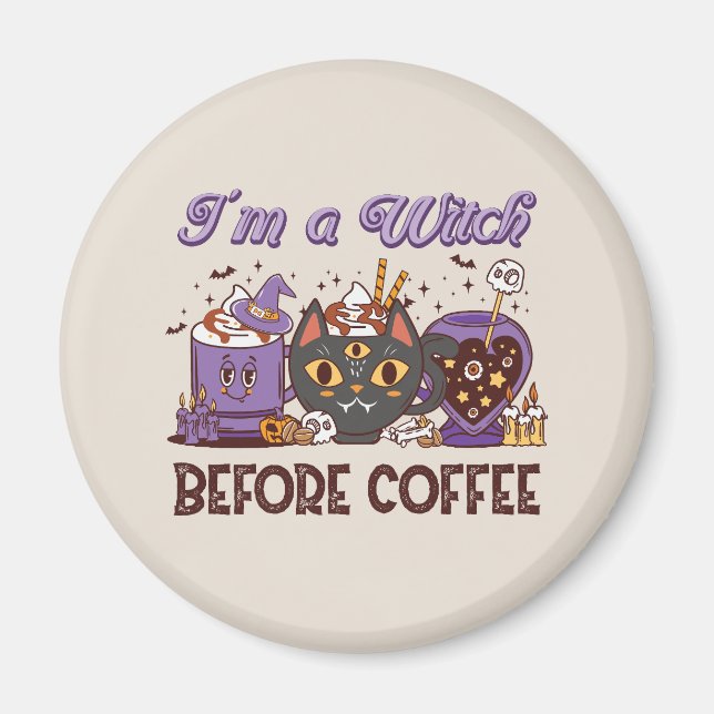 Íman Eu sou uma bruxa antes do café (Frente)