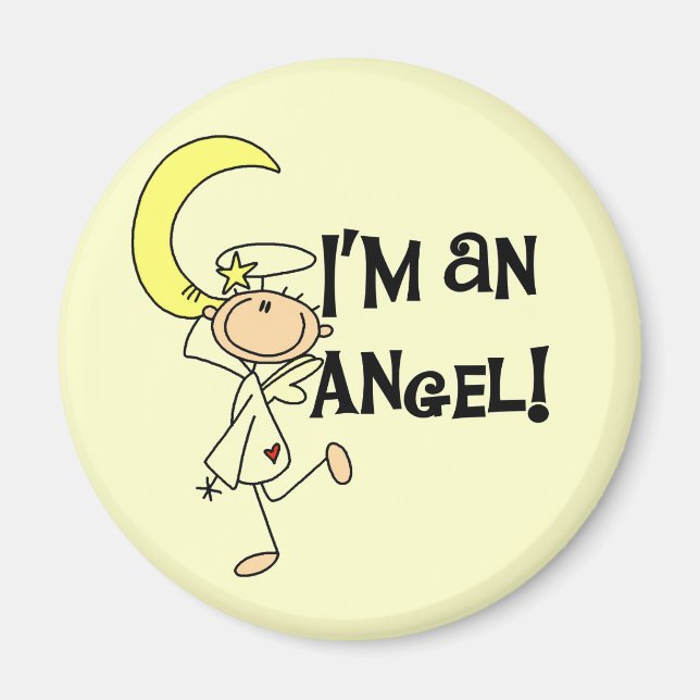 Íman Eu sou uma Camisetas e Presentes de Anjo (Frente)