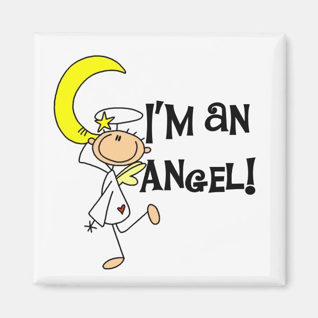 Íman Eu sou uma Camisetas e Presentes de Anjo (Frente)