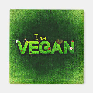 Íman Eu Sou Vegan Escrito Com Uma Textura De Natureza G