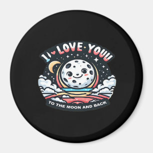 Íman Eu Te Amo Até a Lua e de Volta Design Sentimental
