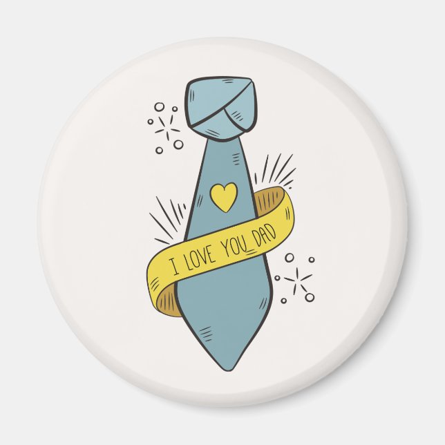 Íman Eu Te Amo Dia de os pais Pai | Magnet (Frente)