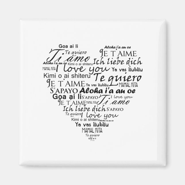 Íman Eu te amo em outras línguas 5 (Frente)