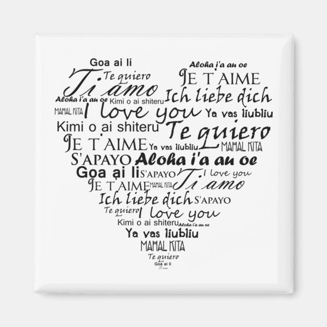 Íman Eu te amo em outras línguas 5 (Frente)