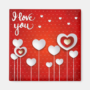 Íman Eu te amo em Vermelho