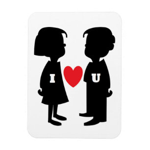 ÍMAN "EU TE AMO" GAROTO E GAROTA