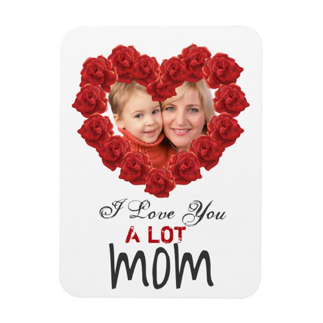 Íman Eu te amo, mãe rosas personalizadas Magnet (Vertical)