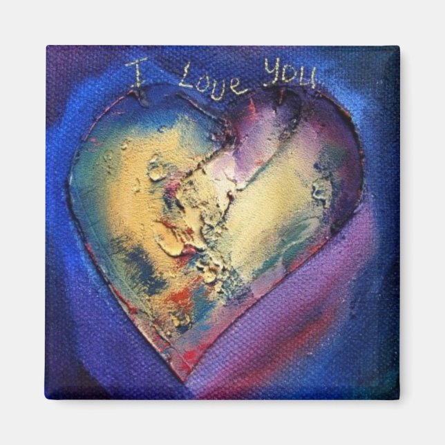 Íman Eu Te Amo Magneta Do Coração (Frente)