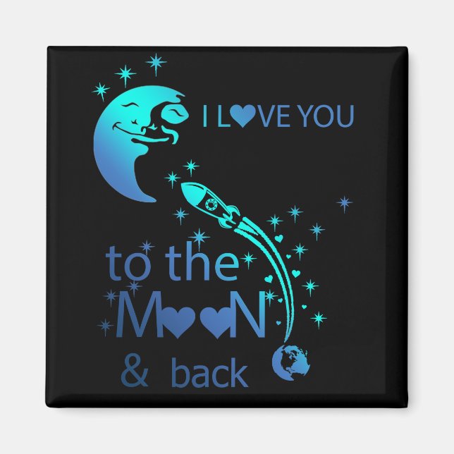 Íman Eu te amo na lua e de volta (Frente)